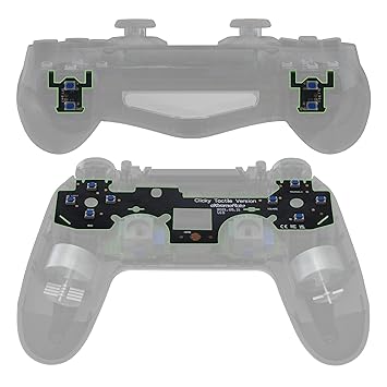 eXtremeRate Whole Tactile Clicky Kit for PS4 Controller Shoulder Face Dpad Buttons, Custom Flashshot Button Stop Flex Cable, Mouse Click Kit for PS4 Controller CUH-ZCT2 JDM-040/050/055