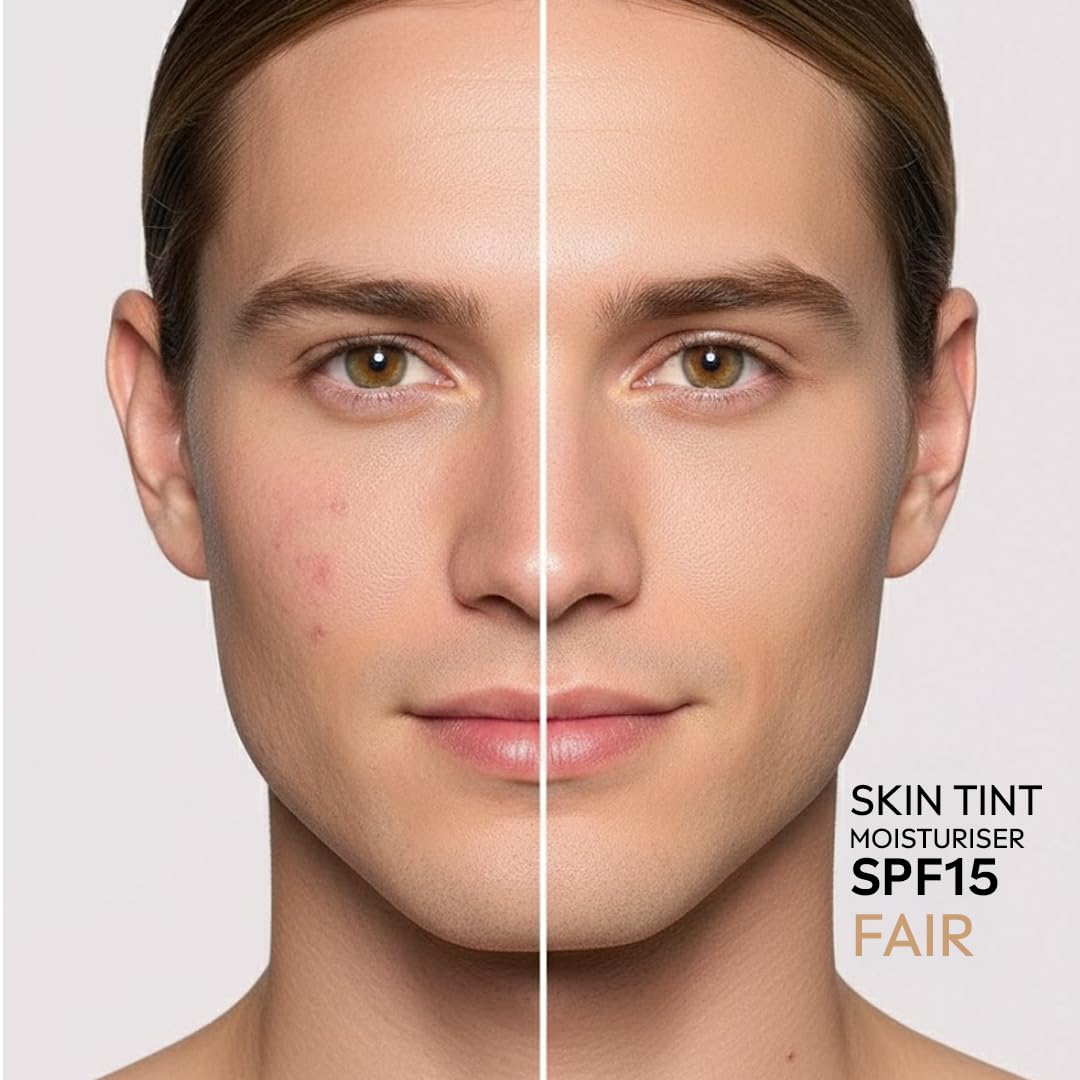 Skin Tint Moisturiser with SPF 15 Color Corrects & Brightens Skin Tone With Hyaluronic Acid, Aloe Vera, Vitamin E & Popular Korean Ingredient CICA, Comes in Dual Shades Warm-50 ml 3