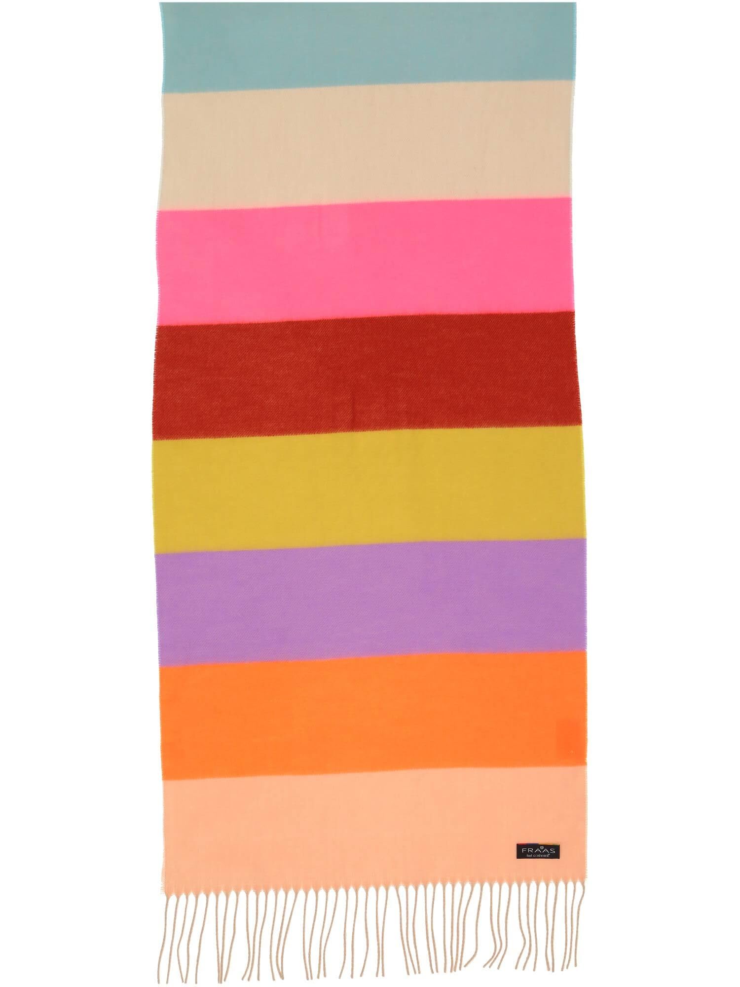 FRAAS Cashmink Schal 44 x 200 cm - Weicher als Kaschmir - Made in Germany - Schal mitbunten Streifen für Damen - Perfekt für Herbst und Winter Multicolor