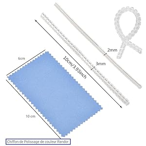 10 Pezzi Regolatori Anelli In Silicone - Riduttore Invisibile Per Anelli Troppo Largi, 3.5mm E 5mm - Foto 8