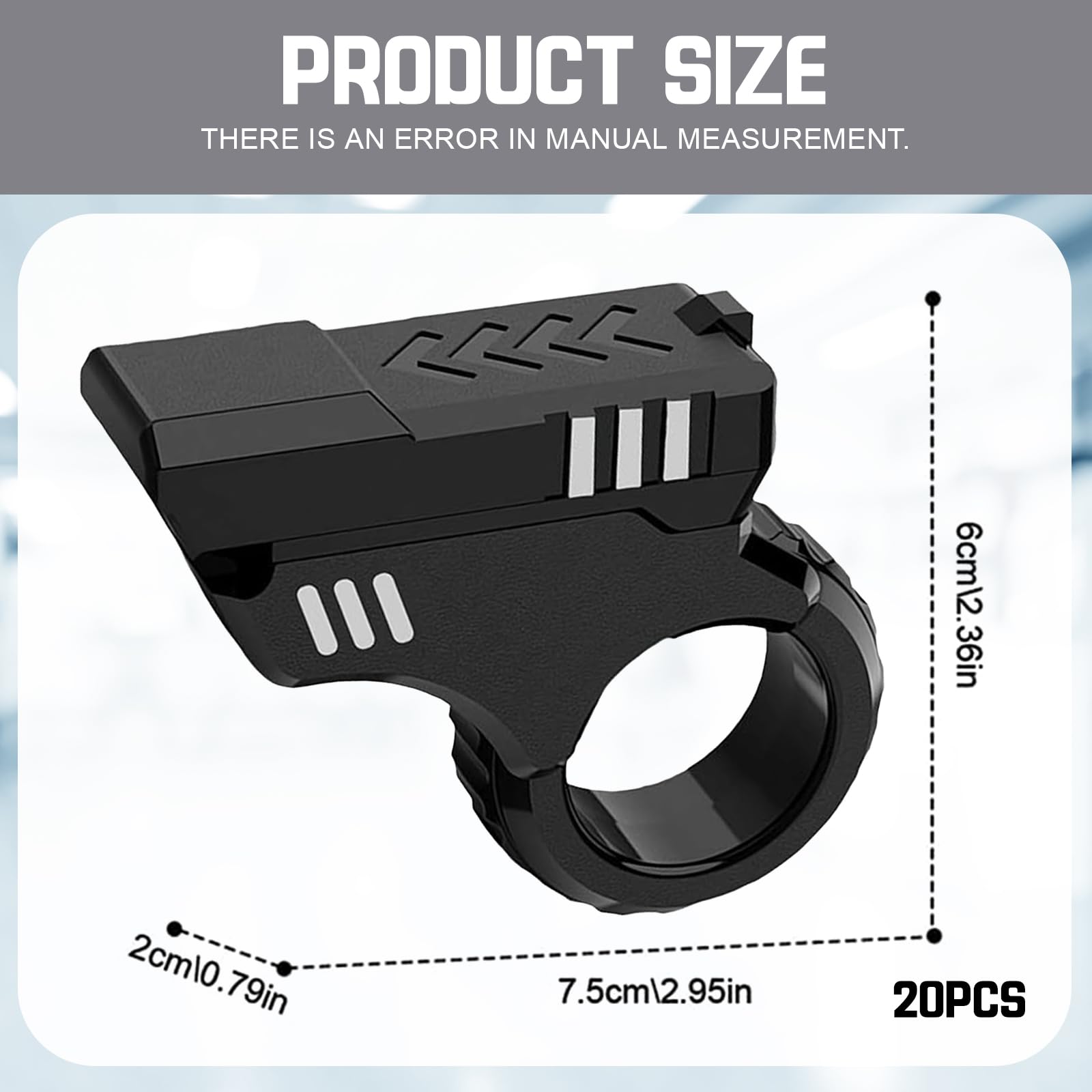 Fidget Gun, Adult Fidget Gadgets, Fidget Toy Gun for Stress Relief Indoor And Outdoor Use, Magnetic Ratchet Design - Image 2