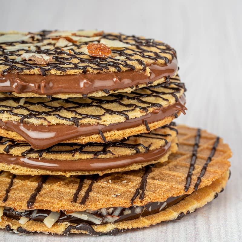 Image of NOVANOVA Wheat Waffle Cookies - 4 Flavours Assorted Waffle Cookies | Vegetarian, 100% Eggless | With No Added Preservatives | Freshly Baked For Your Order- Box Of 40(800Grams)