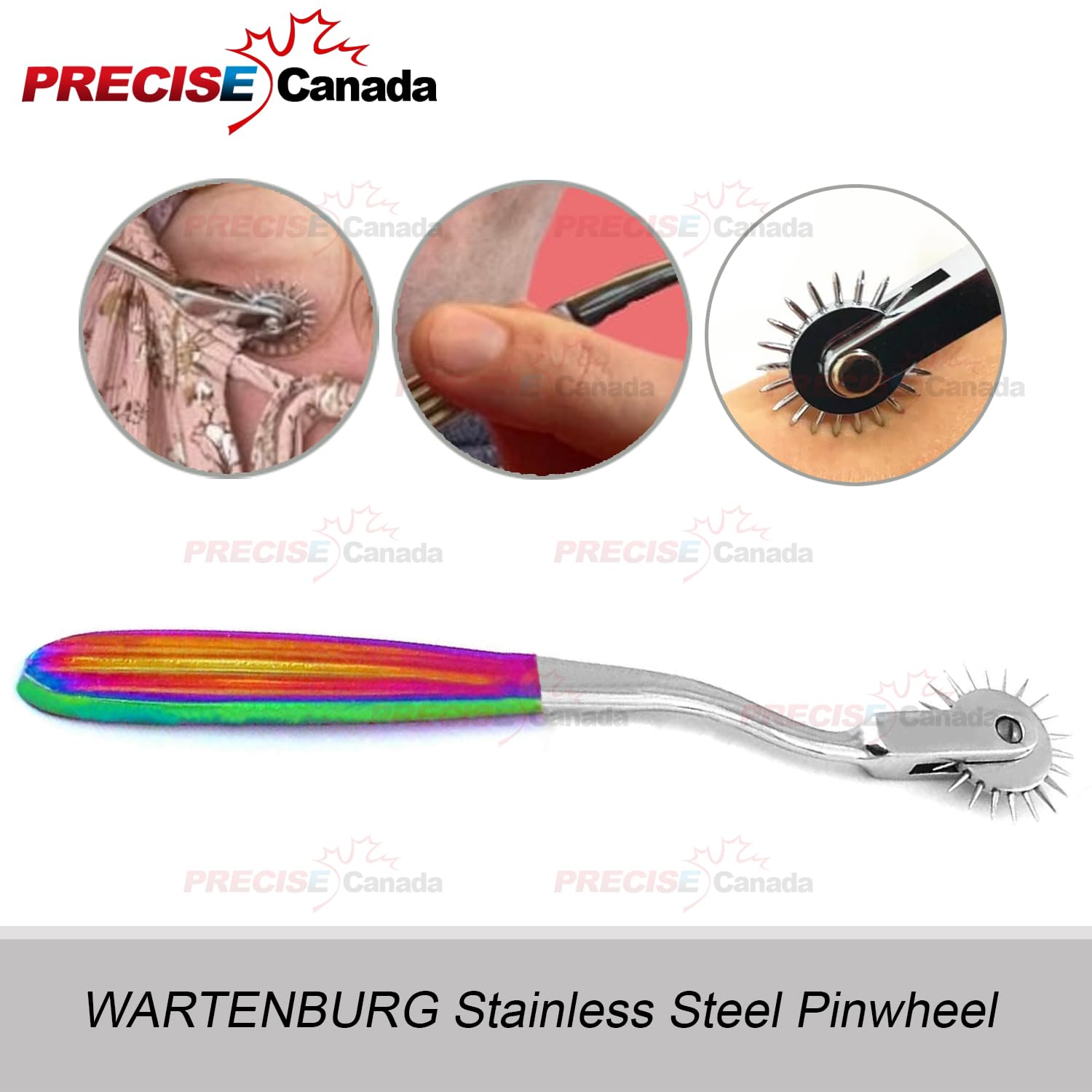 PC WARTENBERG Stainless Steel Sensation Pinwheel (Rainbow): PC WARTENBERG Stainless Steel Sensation Pinwheel (Half Rainbow)