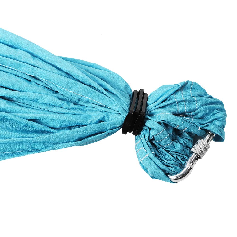 Columpio de yoga antigravedad azul cielo, fabricado en nailon con asas de espuma gruesa y 2 correas de extensión, para mecedora de hamaca