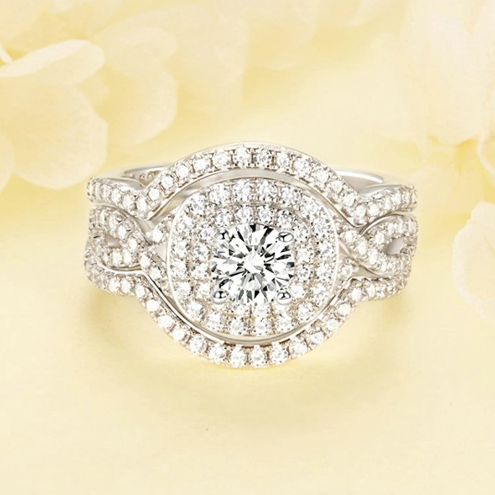 Anelli Donna Argento, Regalo Sorella Semplice Elegante Argento Sterling per San Valentino Compleanno