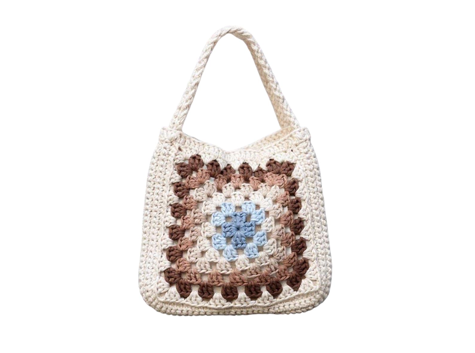 i.f.h Crochet Crossbody Bag Granny Square Bag Boho Bag Cotton - Tote Bag Crochet bag handbag-picture-48