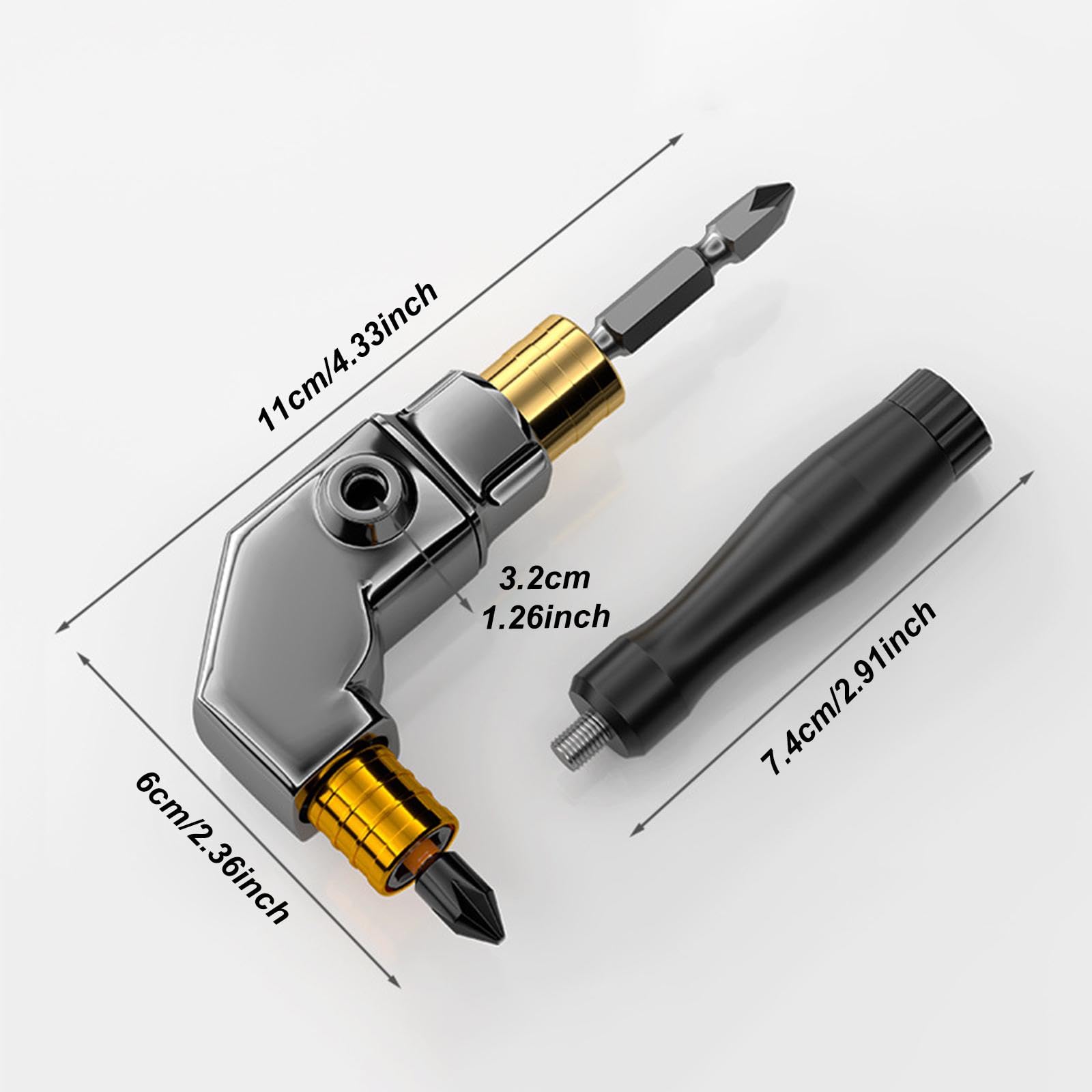 Adaptador de ángulo Recto para Taladro Eléctrico, Accesorio para Herramienta de Extensión, Pieza Convertidora, Acero de Alta Resistencia, Adecuado Par, S
