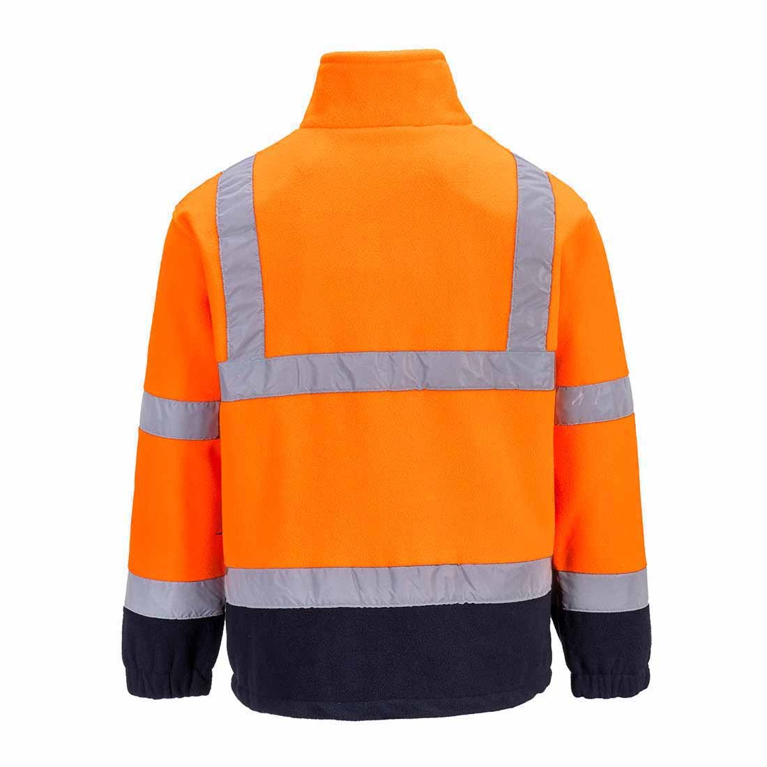 Portwest Abbigliamento da lavoro di sicurezza Hi-Vis Track Side Two Tone Giacca in Pile Arancione/Navy 5XL