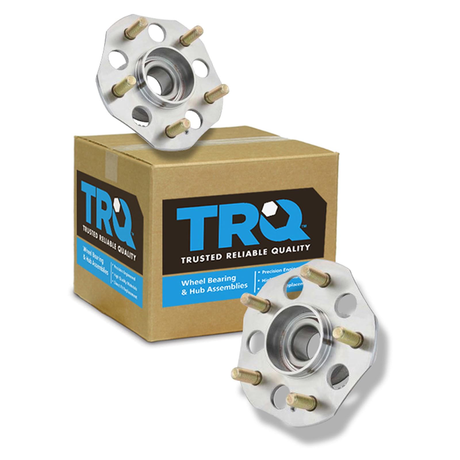 TRQ Rear Left and Right Wheel Bearing and Hub Assembly Set 2 Piece