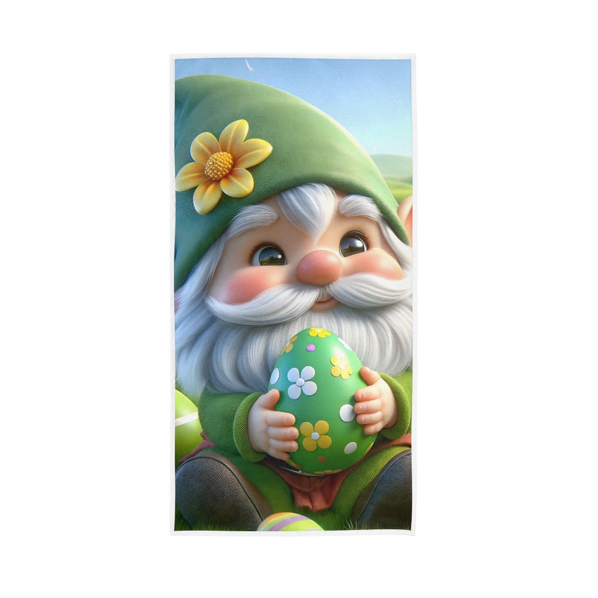 LSRCPD Easter Gnome Cute Hand Towels, Hand Towels for Bathroom 15 x 30 Inches, Bathroom Towel