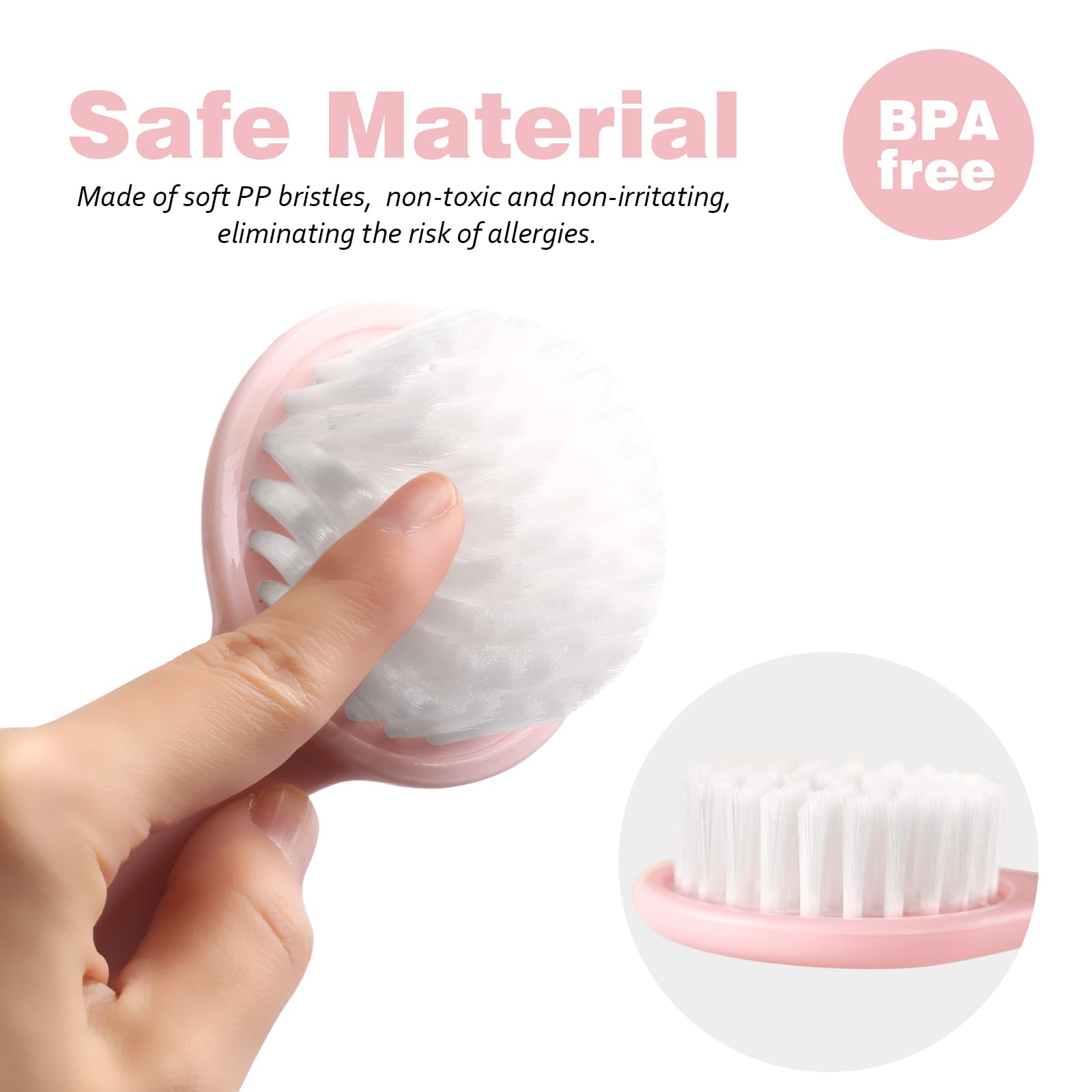 Juego de peine para el pelo de bebé, cepillo suave para el pelo del bebé, juego de peine de pelo de bebé recién nacido, cepillo y peine para el cuidado del bebé, cepillo para el cuidado del bebé, para