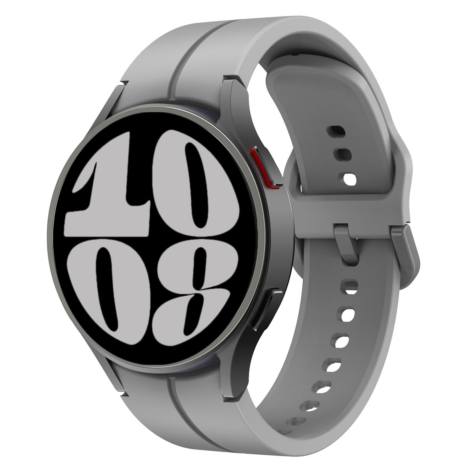 ALMNVO20mm Watch Band Compatible for Samsung Galaxy Watch 5 40mm 44mm/LTE 44mm/4 44mm 40mm/Galxy watch 5 Pro 45mm/4 classic 42mm 46mm for Women & Men,Adjustable silicone Sport Loop Wristband,Gray