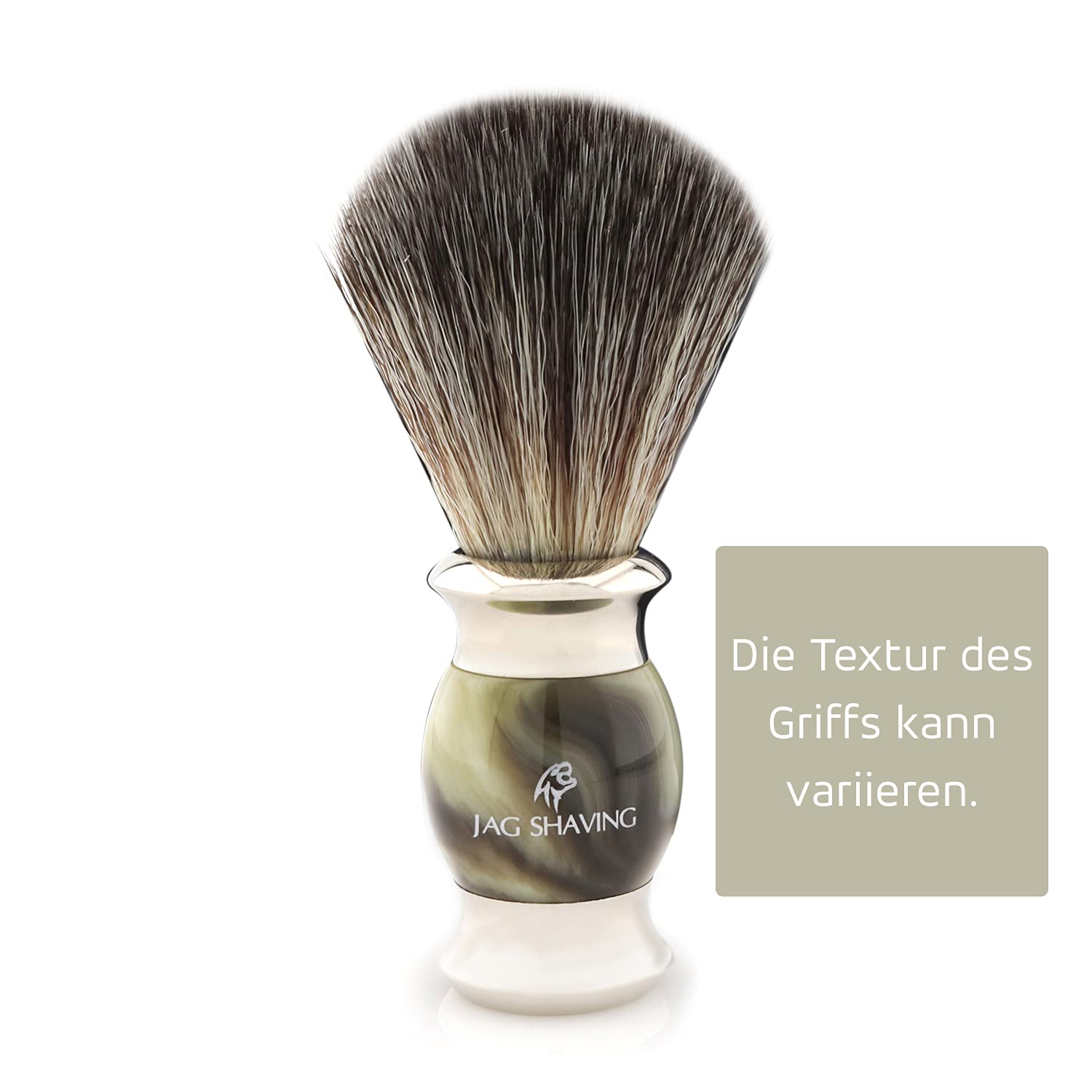 Jag Shaving zestaw do golenia - 4-częściowy zestaw do golenia - Jag's Lee Range - syntetyczne włosie - podwójne ostrza do golenia - stojak do golenia - kolor zielony