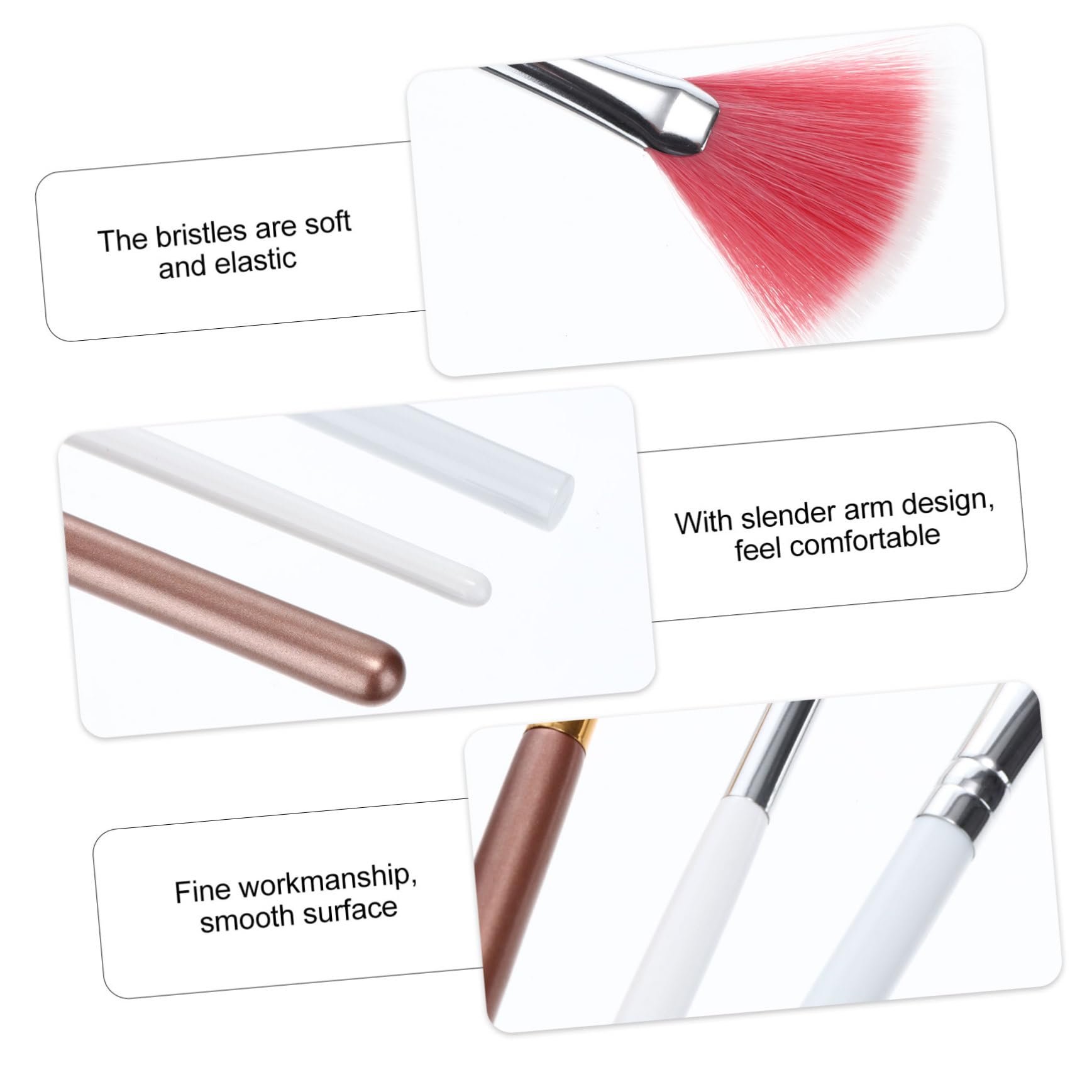 POPETPOP 15pezzi Pennelli Per Make up Forma Di Per Illuminante e Ombreggiatura Strumenti Cosmetici Professionali Per Uso Quotidiano e Occasionale Manico Ergonomico Per Creare Look Perfetti