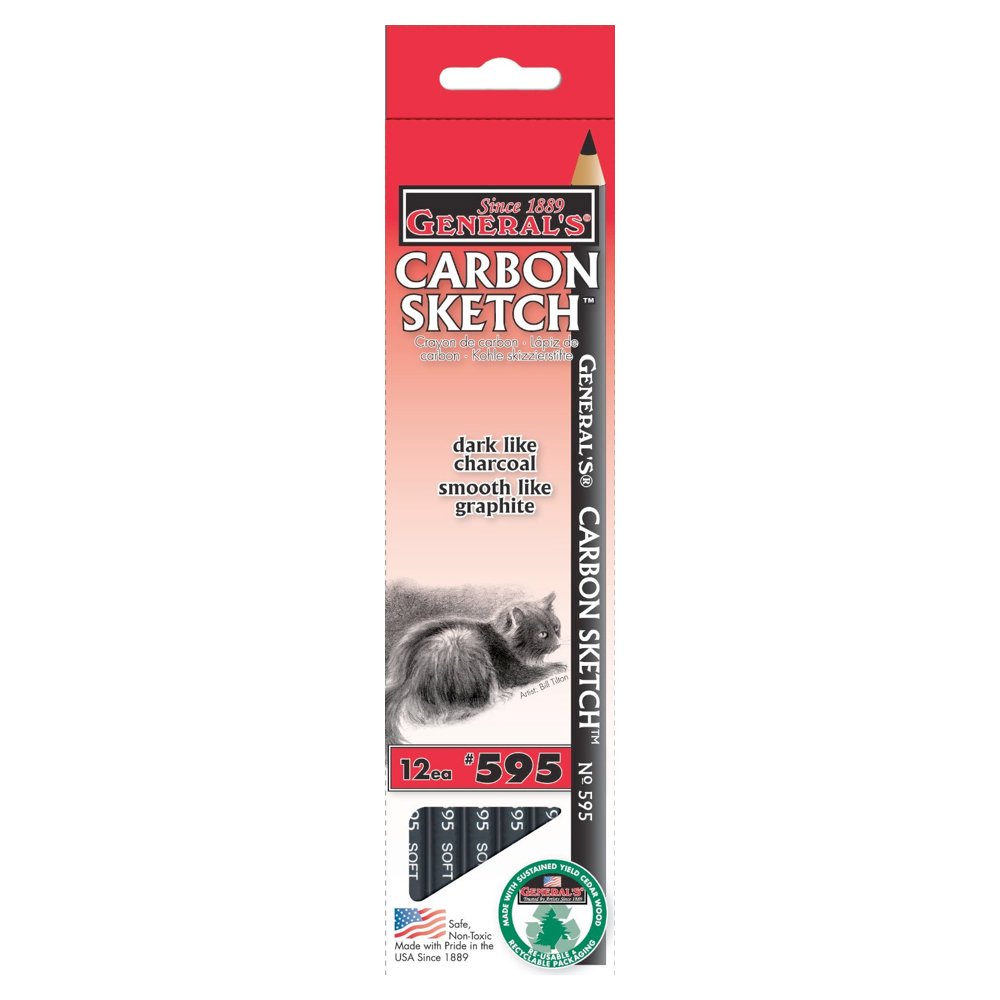Carbon Sketch Pencil, Box of 1 Dozen Pencils (595)