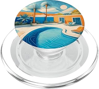 Swimming Pool After David Hockney PopSockets PopGrip for MagSafe
