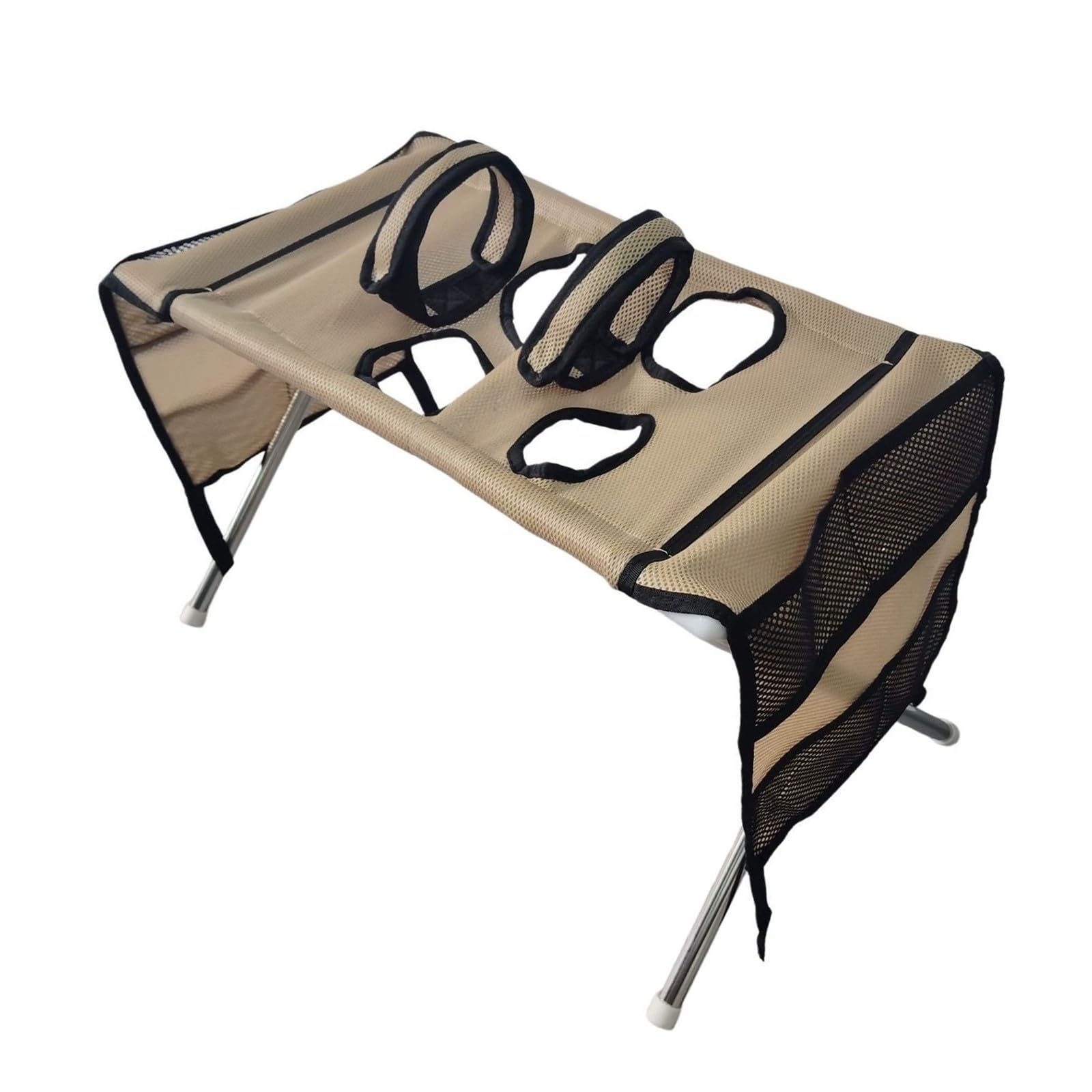 Dog Bath Hammock foldable Pet Bathing Stand Dogs Shower Stand Dog Washing Station Small Portable Dogs Shower Grooming Rack Suitable for Pets Washing Maintenance Travel Groomings (H-Khaki, 58)