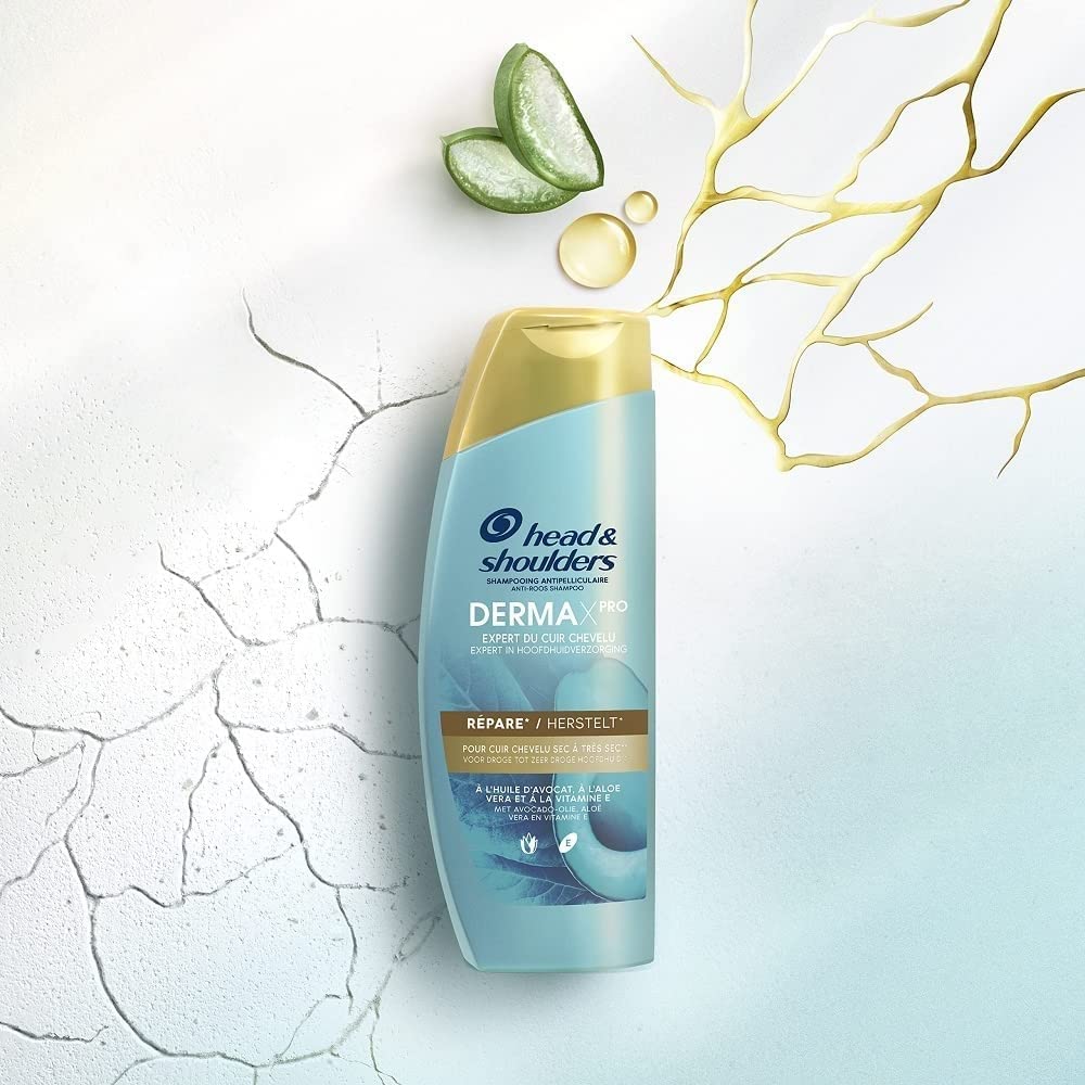 Head & Shoulders Dermaxpro - Ripara Shampoo antipellicola, per pelle Chevelu Secs a Molto Sec, lotto da 6 x 225 ml