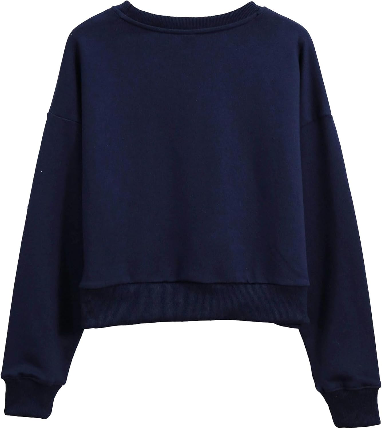 Amazhiyu Women's Cropped Sweatshirt French Terry Crew Neck Long Sleeve Pullover - Image 5
