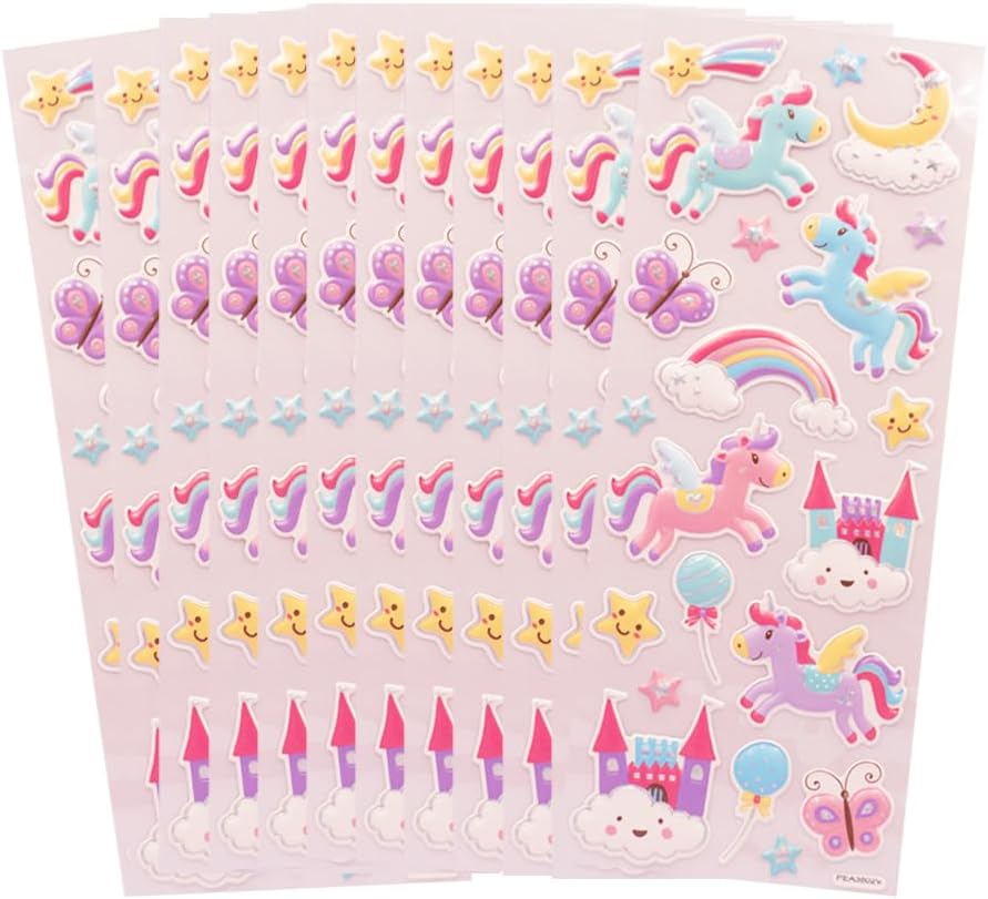 Pack of 12 Pop Up Sticker Sheets: Colorful Butterflies - 84 Assorted Sizes, 3D Designs - Self-Adhesive for Crafting, Scrapbooking, DIY Projects, and Party Decorations