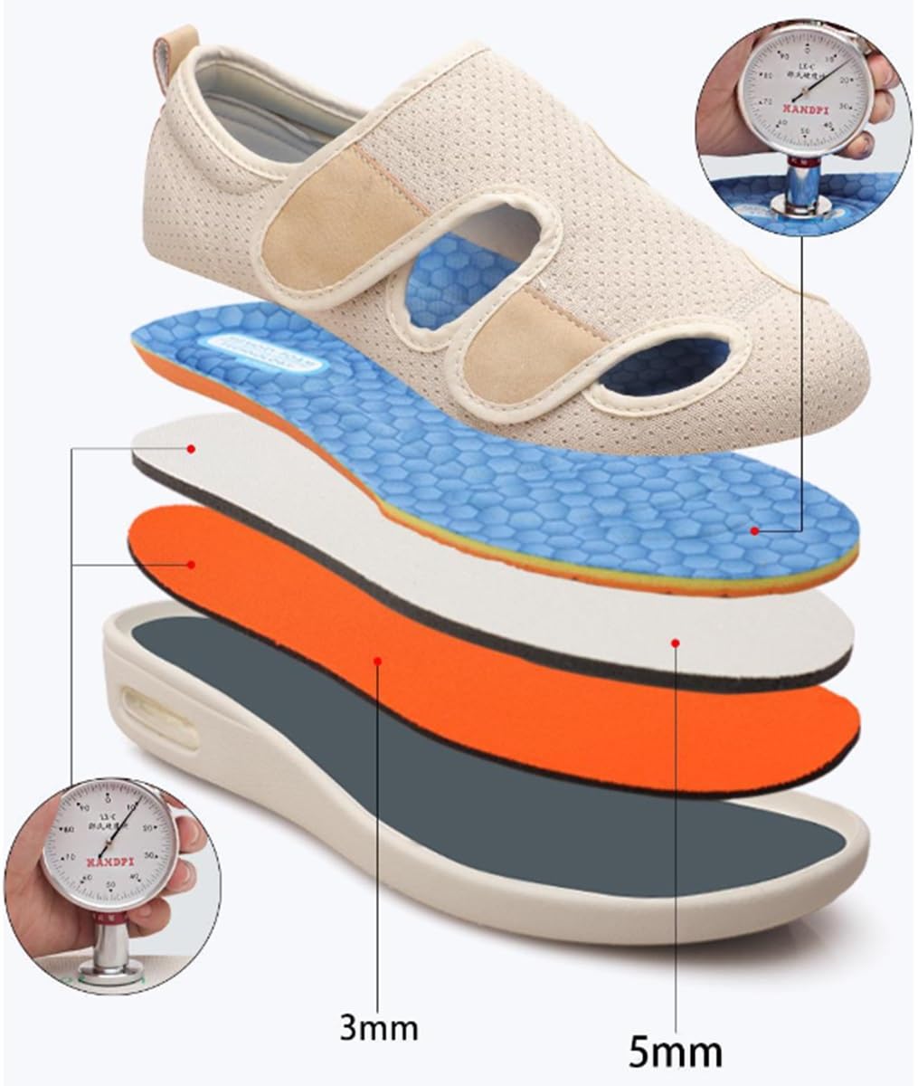 Pantofole Diabetici Uomo Calzatura Sanitaria Stretch Riabilitazione Postoperatoria Scarpe Scarpa Ortopedica Per Viaggi, Interni Ed Esterni Pollice Valgo Calzature Sneakers