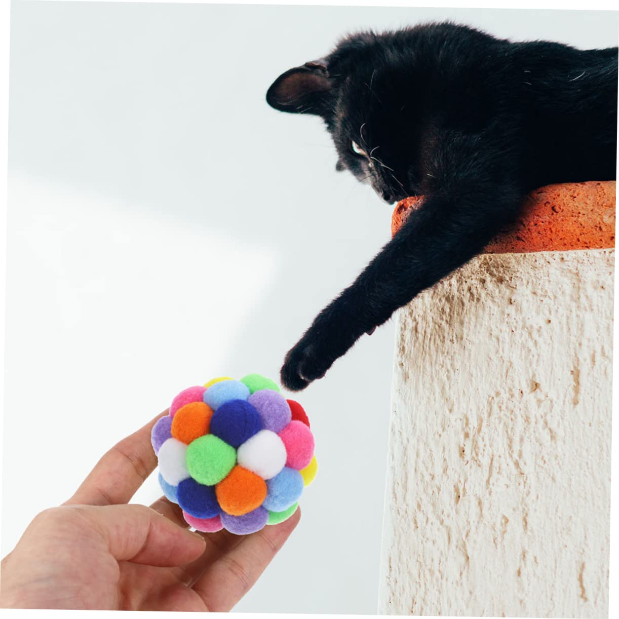 minkissy 4pièces Jouet Chat Interactif Balles pour Chats avec Clochettes Intérieur