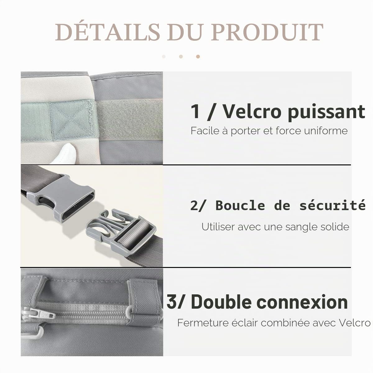SONARIN 3 en 1 Multifonction porte-bébé Hipseat,Baby Carrier, élingue avant pour bébé,Grand Rangement,Ergonomique,Toutes Saisons,100% GARANTIE et LIVRAISON GRATUITE,Idéal Cadeau(Gris)
