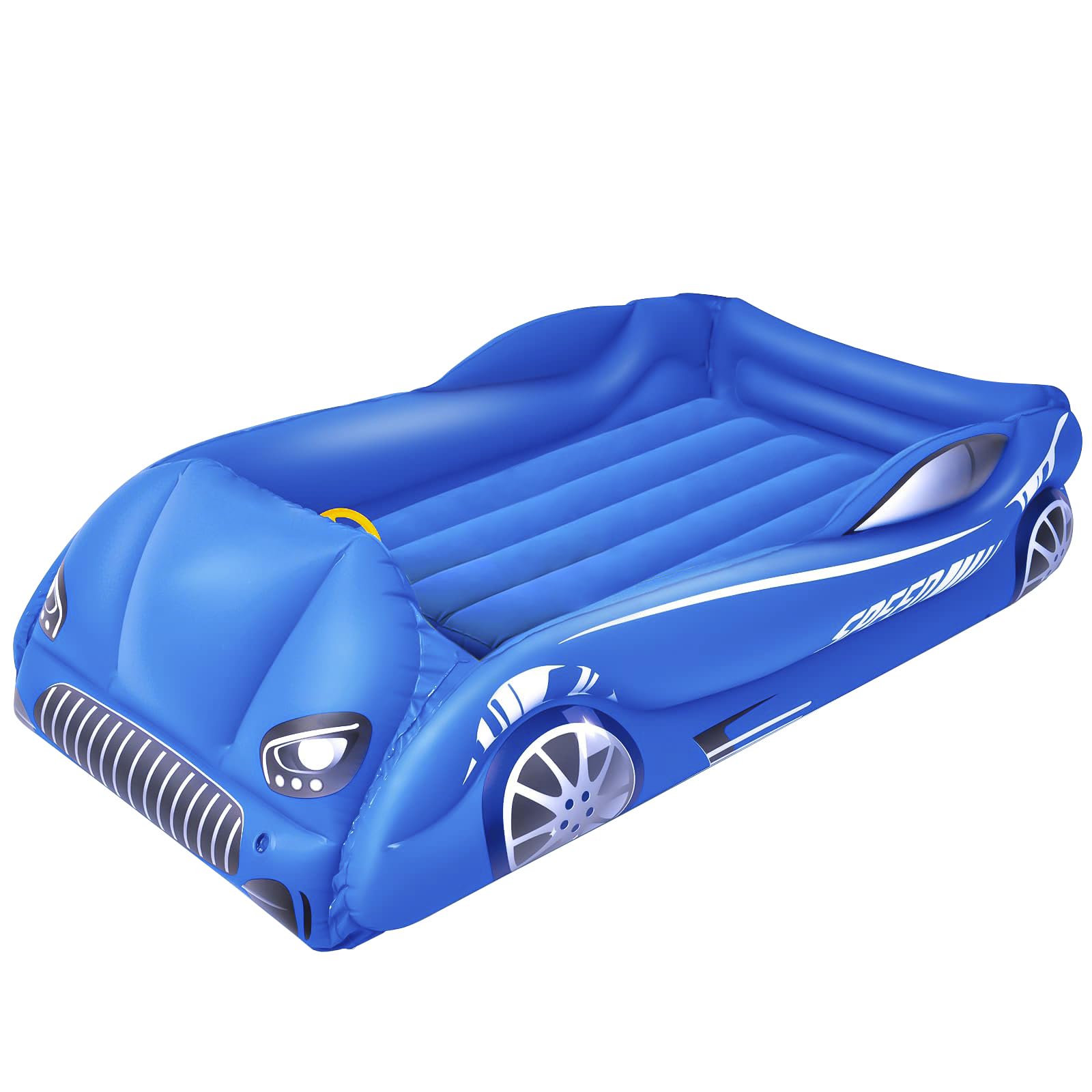 Kinder-Luftmatratze aufblasbares Kleinkind-Reisebett mit Seiten, Kinderbettschlafmatte, blau