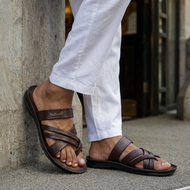 Image of WALKAROO Men's Fashion Sandals with Cushion Sole| W5687