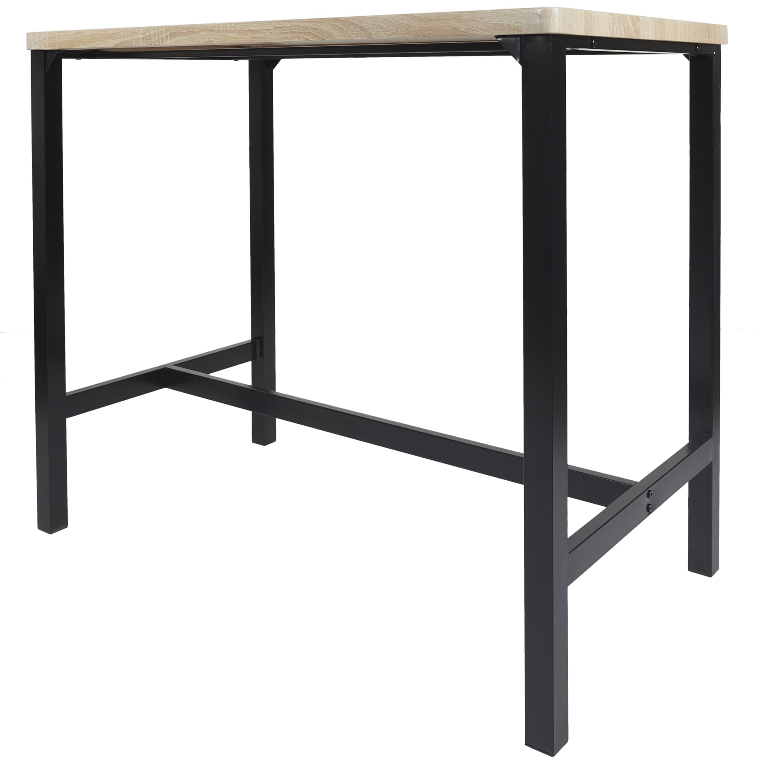 HOME DECO FACTORY Table Mange-Debout avec 4 Tabourets Industriel Marron