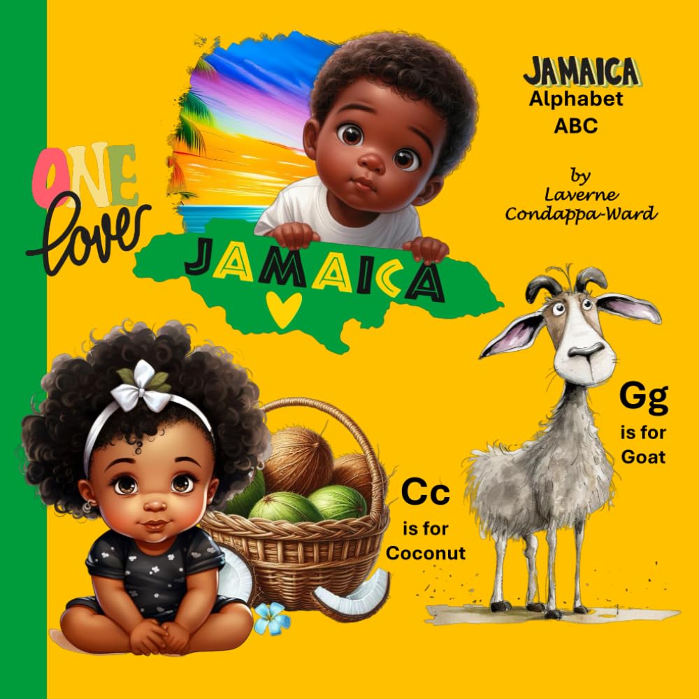 Jamaica Alphabet ABC: Learn the alphabet with uplifting adorable illustrations.