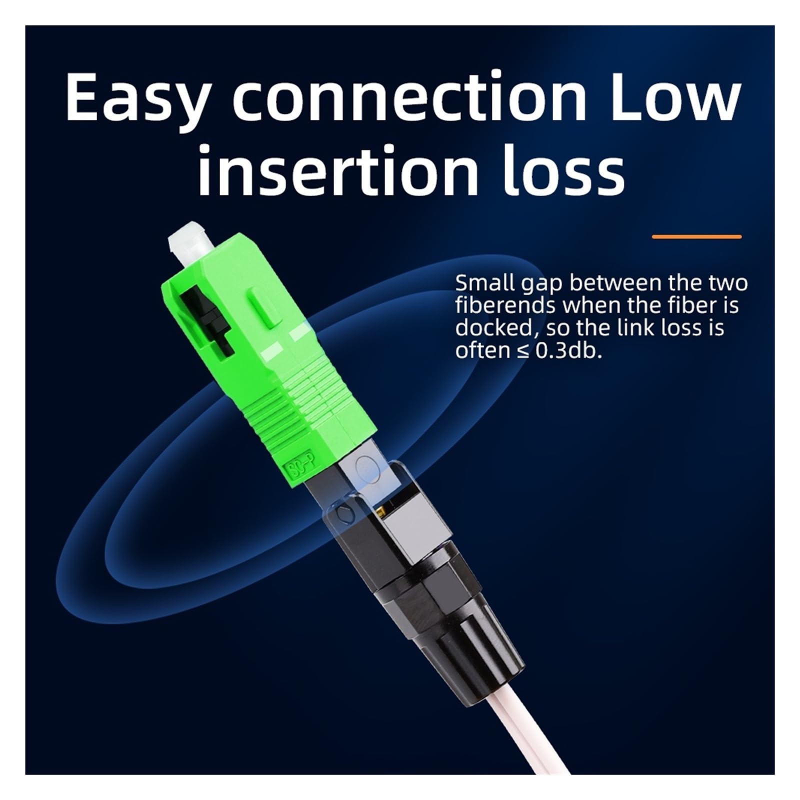 Connecteur rapide à fibre optique intégré SC APC, adapté à l'outil de connexion d'adaptateur de coupleur à froid de fibre de fusion réutilisable FTTH(100pcs)