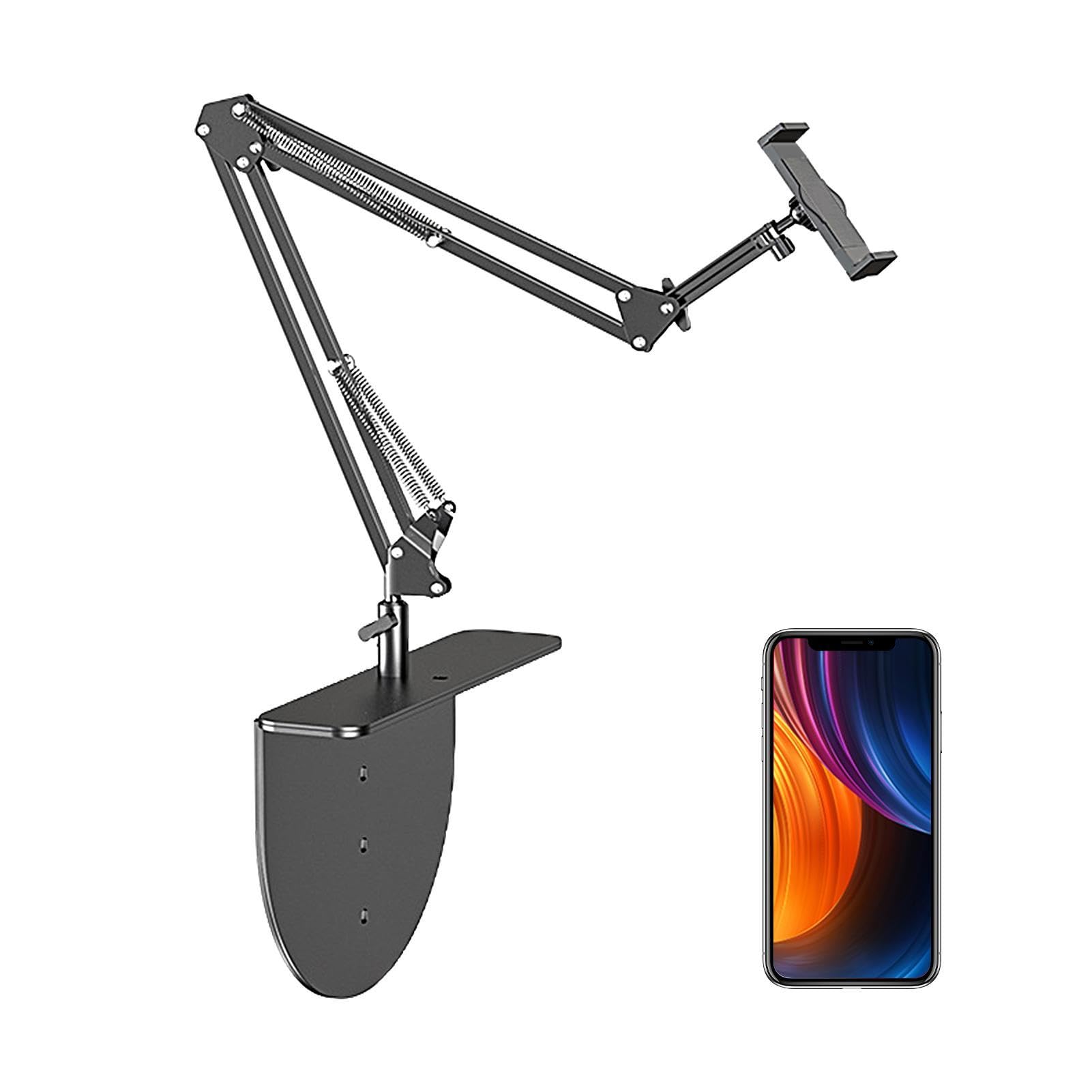 Soporte de teléfono para Cama, Soporte Flexible Oculto para teléfono de Cama, Soporte de teléfono con insertable, Soporte de teléfono con Clip para escritorios tumbados en la Cama, sofá, Mesa,