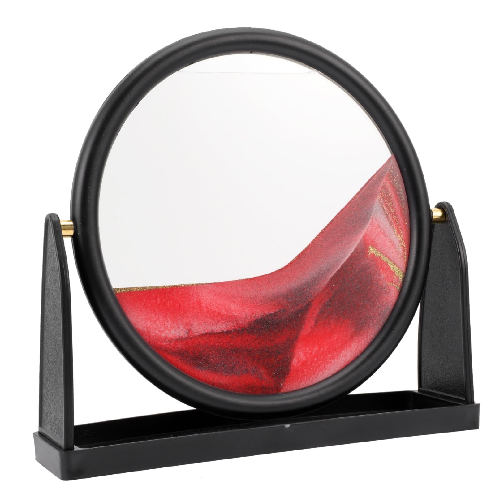 Ornement de Peinture sur Sable Mouvant 3d Rouge en Verre et Plastique
