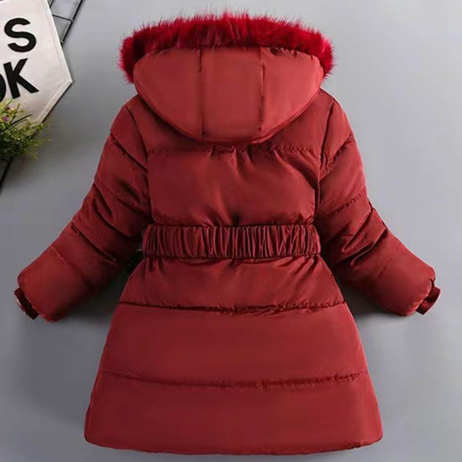 Manteau d'hiver à capuche en polaire pour filles, veste de chef pour filles
