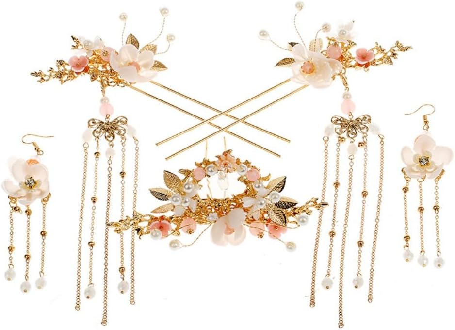 Old Fashioned Chinese Style Hair Clip, Hair Clip, Comb, Earring, Elegance, Tool, Accessory, Ancient Court Style, Bride, Chinese Clothing, Old Fashioned Necklace, Hair Accessory, Classic