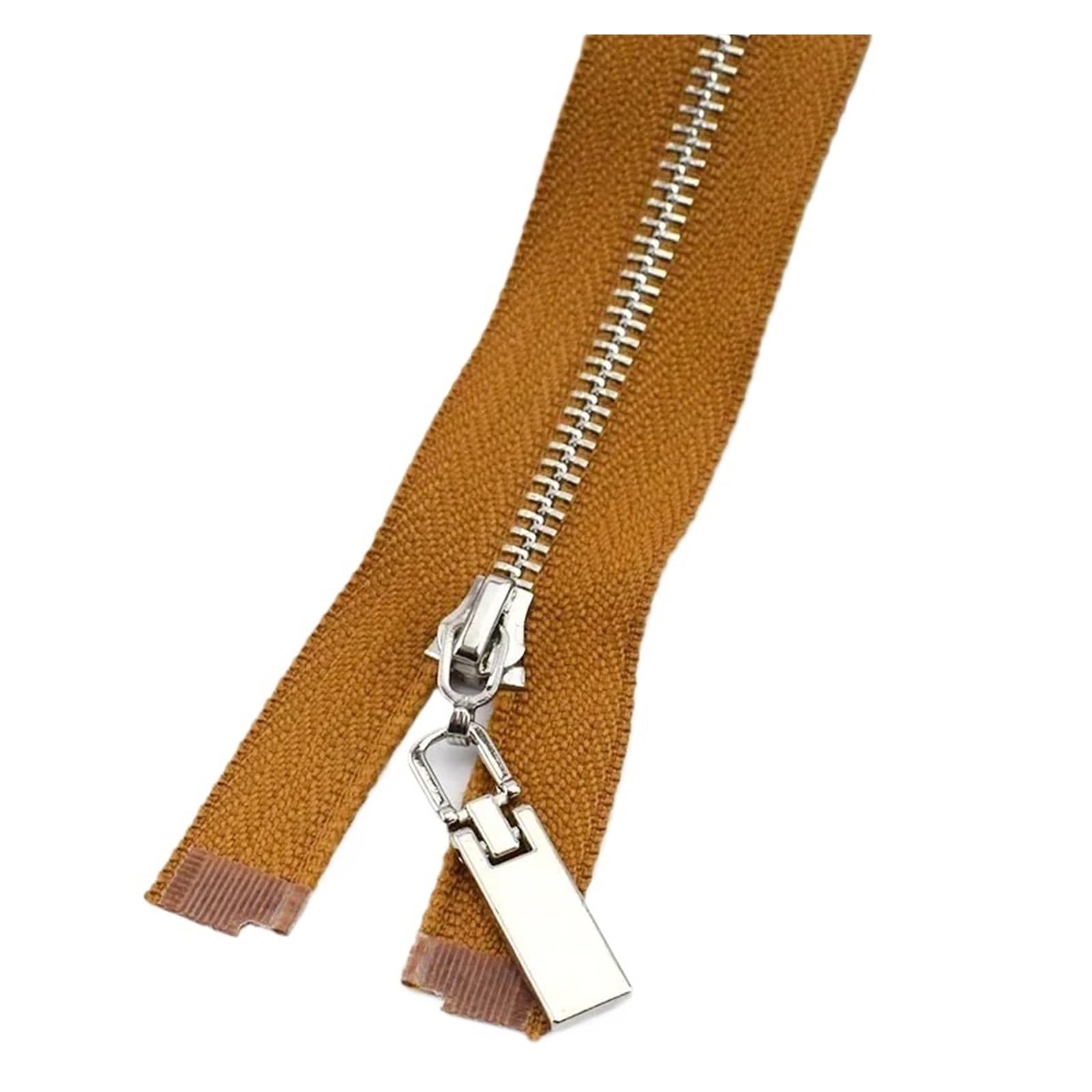 2 Szt. 3# Metalowy Zamek Błyskawiczny Zamknięty 20/30cm Otwarty 40-70cm Automatyczny Do Szycia Kurtki DIY Torby Torebka Akcesoria(Brown,OpenEnd-70cm2Pcs)
