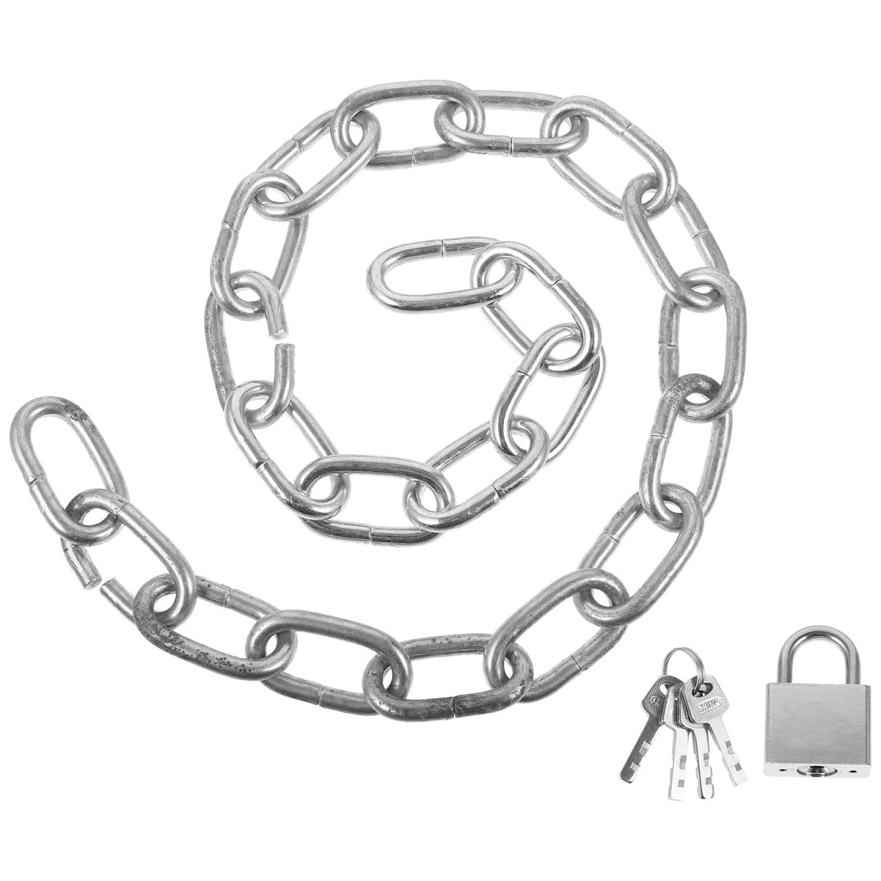 Candado de Cadena Antirrobo para Bicicleta y Moto Cadena Gruesa Eslabones Resistente y Portátil Incluye Candado Cortapernos para Seguridad Viajes y Uso Urbano