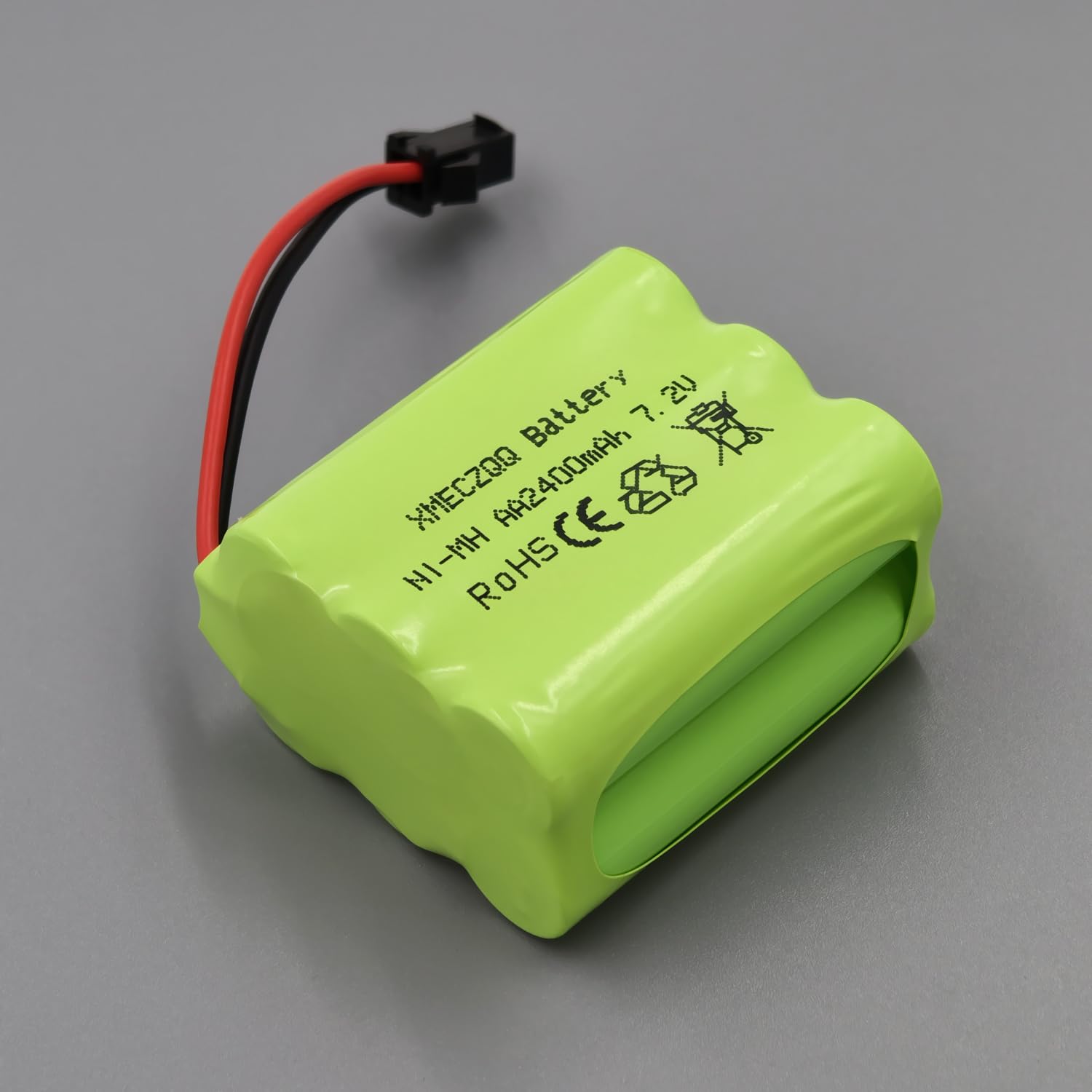 Batería NiMH de 7,2 V 2400 mAh, 2 baterías de repuesto con conector SM, adecuado para juguetes de control remoto y otros dispositivos de radio.