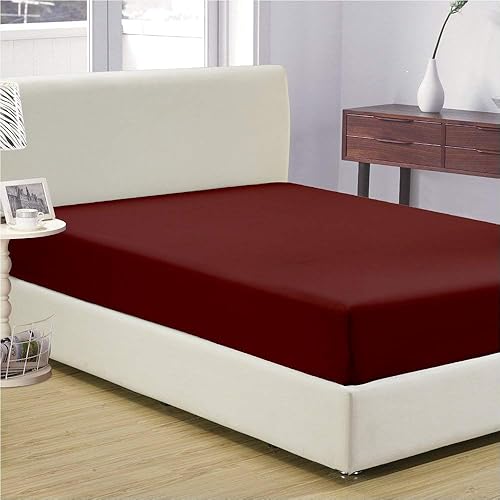 800 hilos ultra suave 100% algodón puro, 1 sábana bajera ajustable, algodón puro peinado largo, tejido de satén suave y sedoso, doble bolsillo de