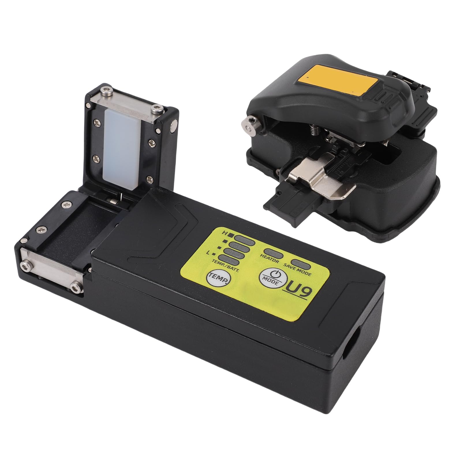 Topiky Pelacables Térmicos de Fibra óptica Recargable, Kit de Empalmadora de Fusión de Fibra óptica con Soldadura en Frío y Fusión en Caliente Automática con Batería de 2500 MAh, Pelado Simultáneo