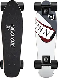 KO-ON Skates completos skates mini cruiser de 55 cm para iniciantes, crianças, meninos e meninas