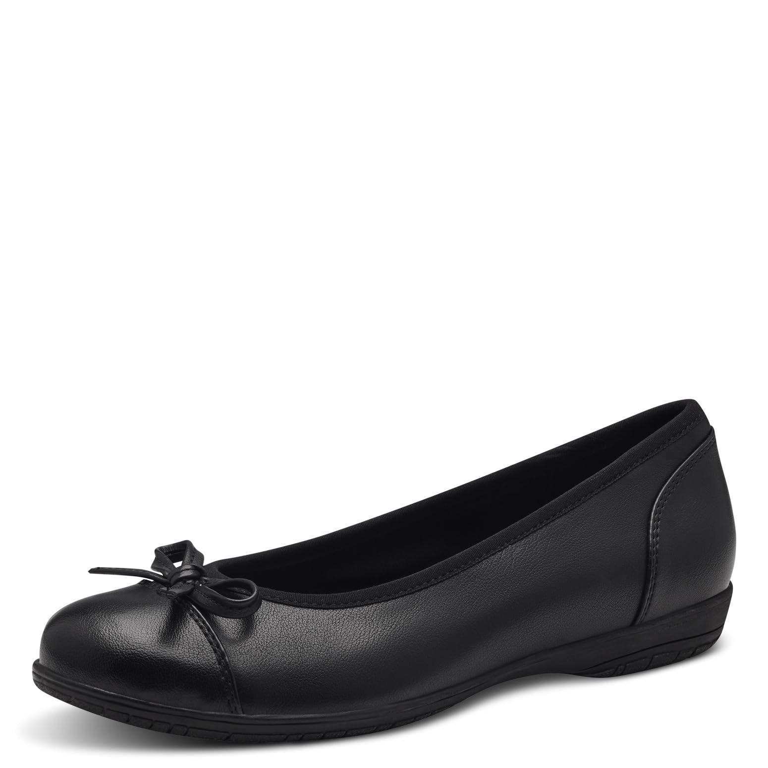 Jana Women’s Ballerinas with Bow Vegan, Black, 4 UK