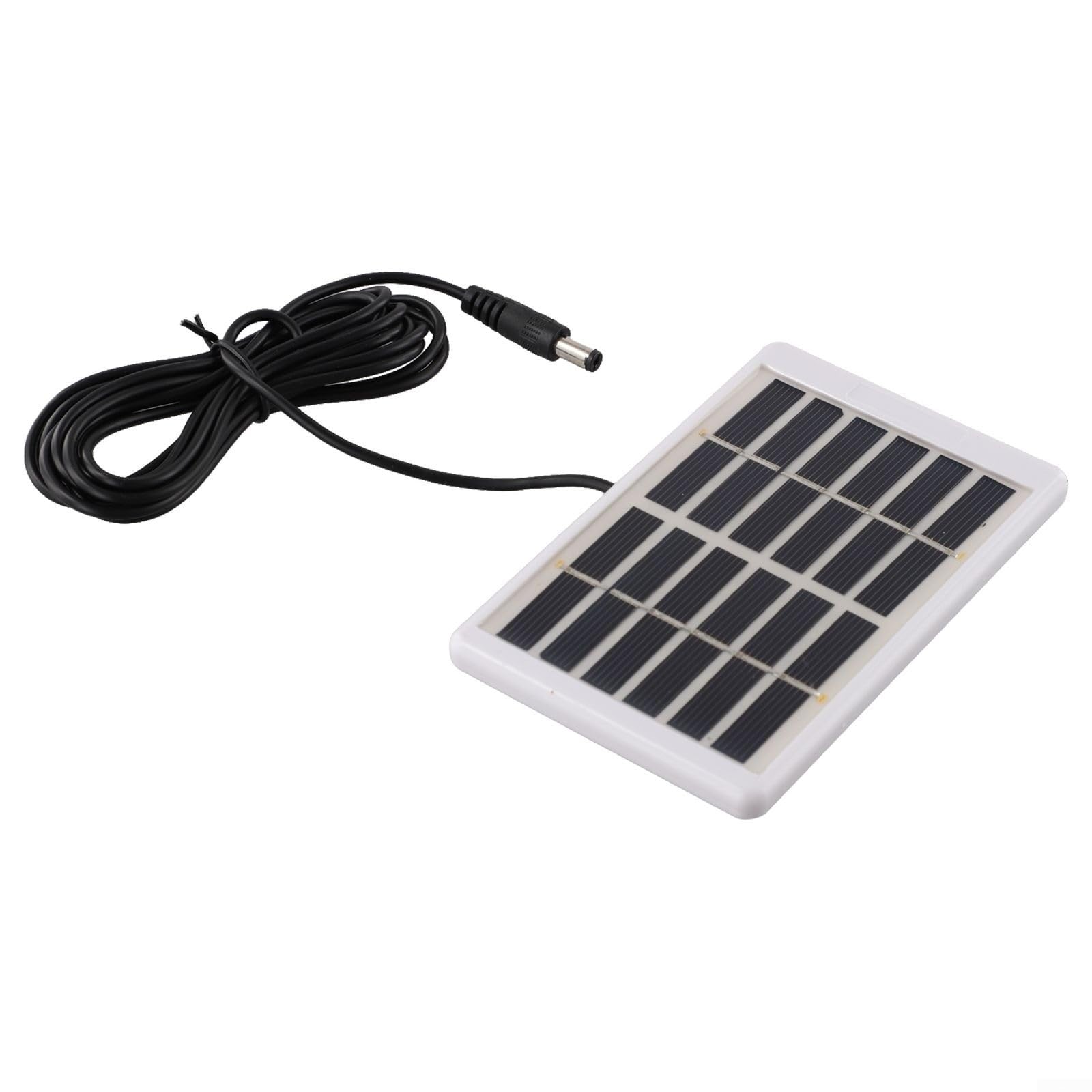 Panneau solaire polycristallin 5 W 6 V avec câble CC, chargeur solaire portable pour le camping, la randonnée, les voyages et les projets de bricolage en plein air