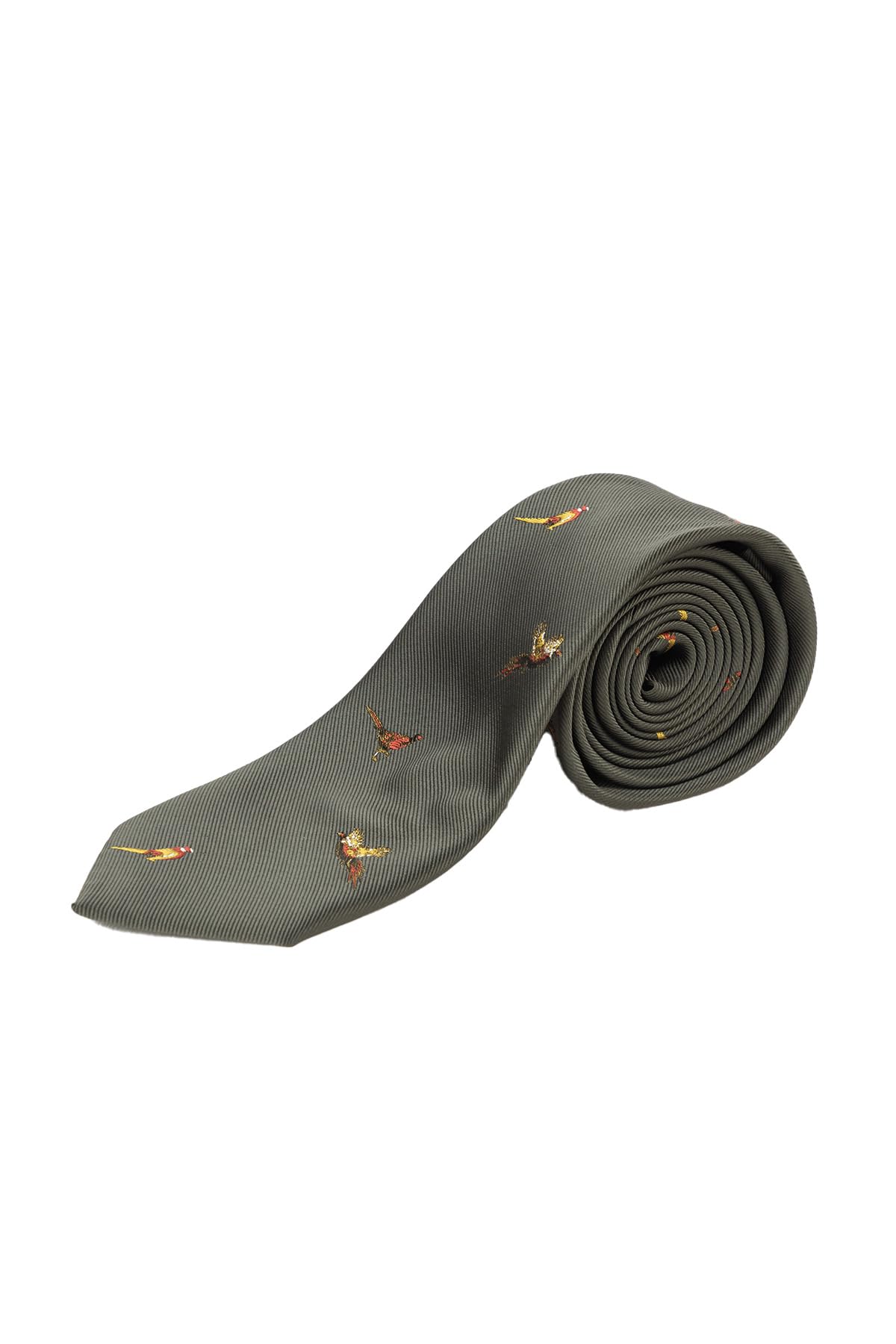 Rydale Pheasant Shooting Tie Country Game Bird Hunting Ties 2 Colours (Multi Pheasant Olive)