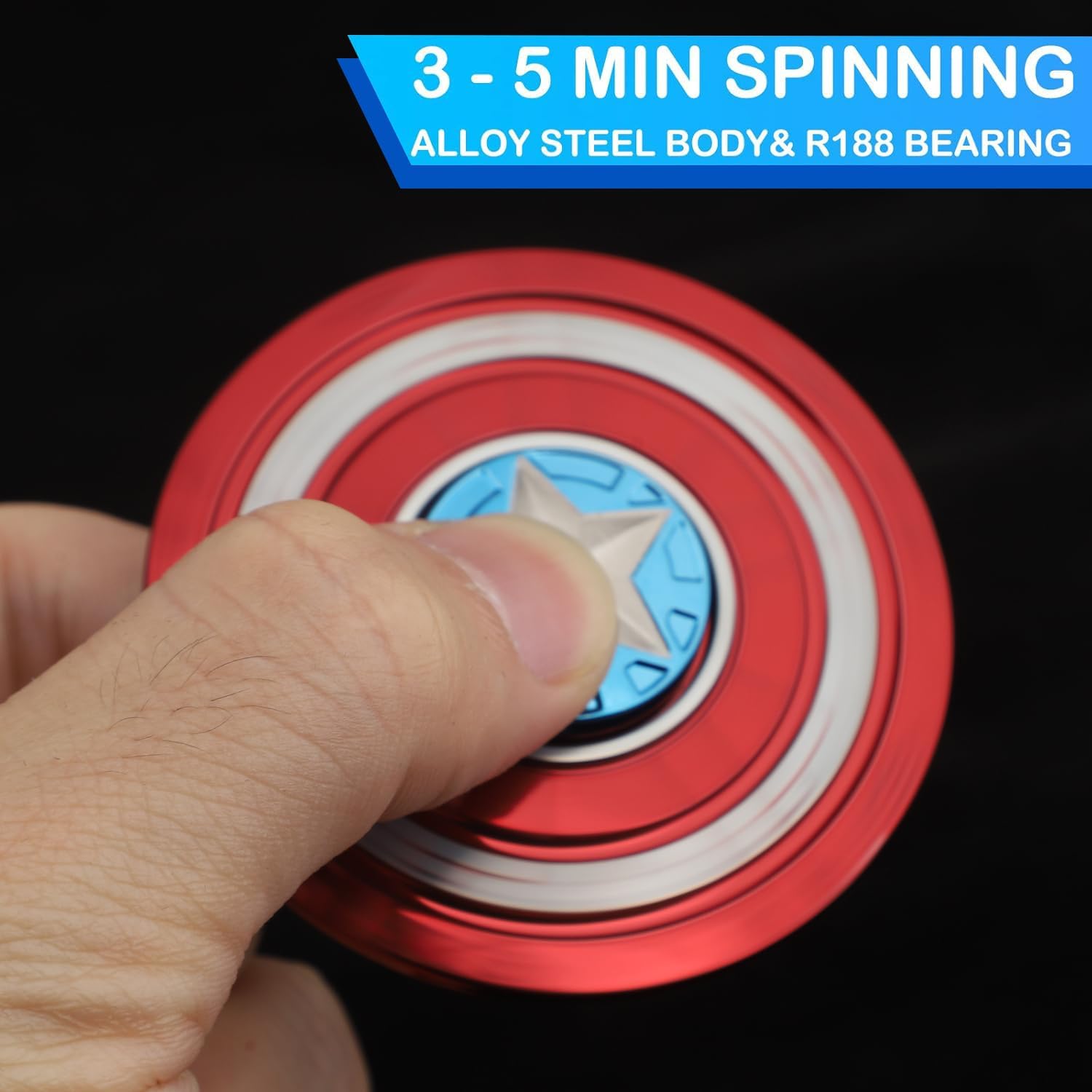 Transformable Fidget Spinner, Metal Hand Hammer Fidgit Toy for Kids Adults, Cool Shield Chain Fingertip Gyro Stress Relief Cube for Office, Stocking Stuffer Gifts for Christmas 2 Pack