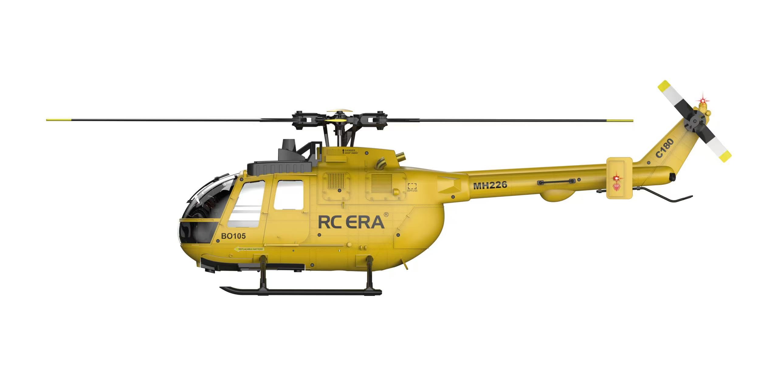 TOUCAN RC HOBBY RC ERA C180 1/25 Fern gesteuerter Hubschrauber 3-Gang-BO-105 RC Flugzeug Modell bürstenloses Motor-Gyroskop TOF LiDAR Höhen Schloss