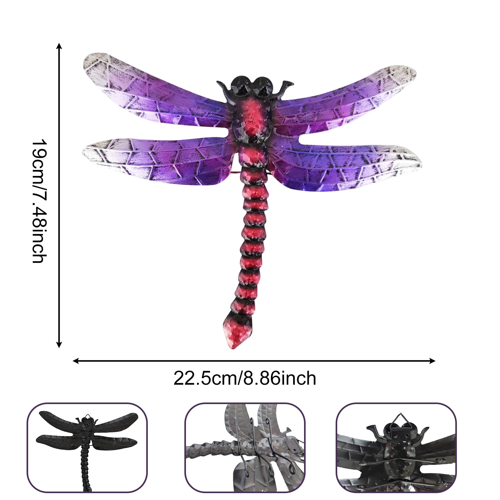 Décoration Murale Résine Plaque Décorative Jardin Spoontiques - Libellules Home Sweet Home - Résine 24,5cm - Décoration Extérieure Pierre Décorative Jardin Libellule