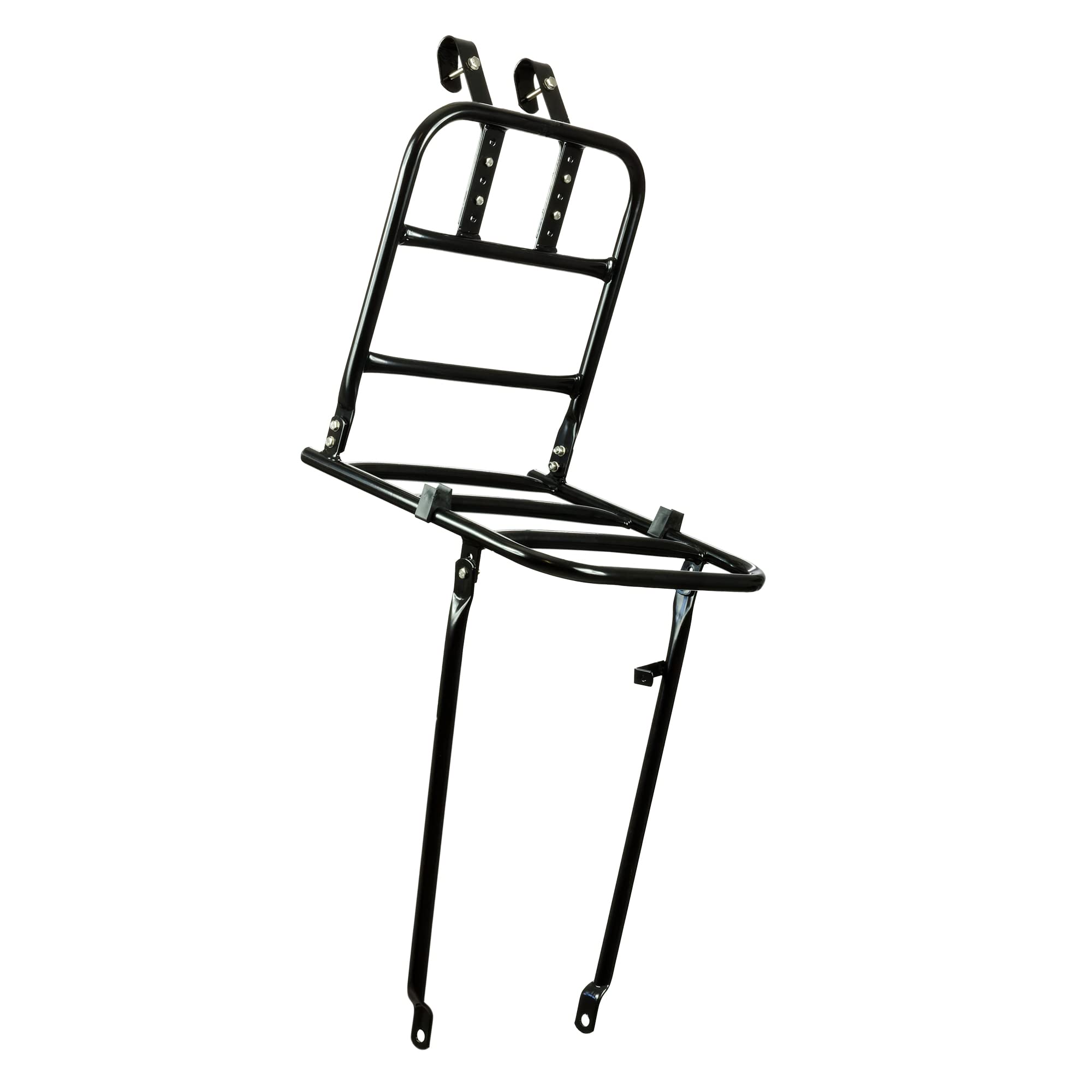 P4B | Portapacchi anteriore con superficie di carico di circa 30 x 30 cm | Portapacchi anteriore per biciclette da 26-28 pollici | Supporto manubrio regolabile | con kit di fissaggio universale
