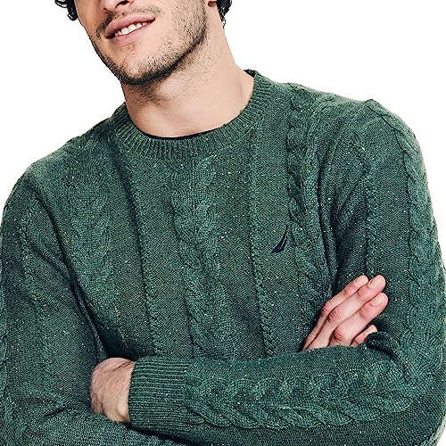 Nautica Men's Sustainably Crafted Cable-Knit Crewneck Sweater3